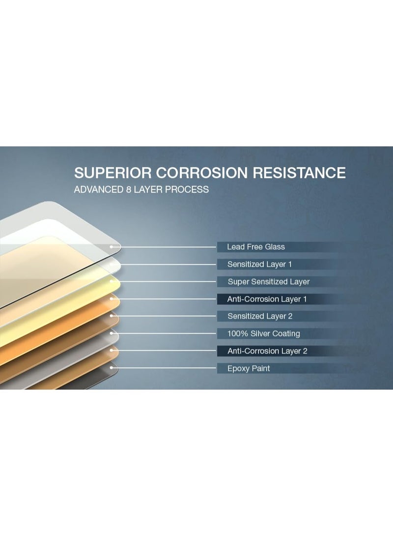 Decorhills Round Wall Mirror – Silver Circle Decorative Mirror with Special Ornate Frame for Living Room, Bedroom, Bathroom, Vanity, Hallway Home Décor - Image 4